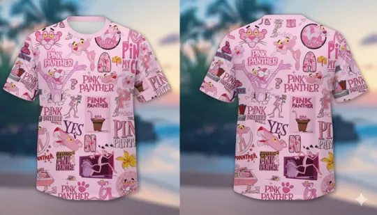 Discover Hot Pink Panther 3D T-Shirt Men