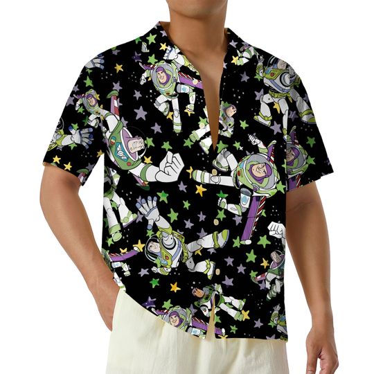 Discover Toy Story Buzz Lightyear Hawaiian Shirt, Disney Outer Space Button Up Shirt, Magical Kingdom Hawaii, Disneyland Hawaiian