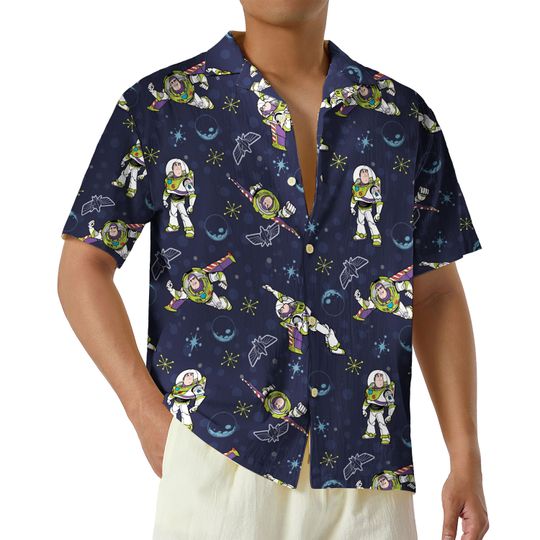 Discover Toy Story Buzz Lightyear To Infinity and Beyond Hawaii Shirt, Toy Story Outer Space Button Up Shirt, Magical Kingdom Hawaii Shirt