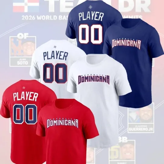 Personalized Dominican Republic World Baseball Classic Name & Number Custom 2026