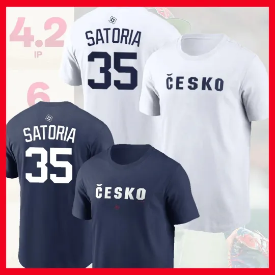 Discover Ondrej Satoria #35 Czech Republic Team 2026 World Baseball Classic Fan
