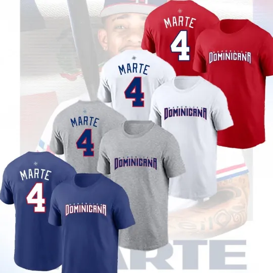 Ketel Marte #4 Dominican Republic 2026 World Baseball Name & Number