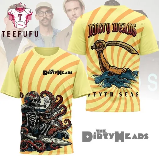 Discover Dirty Heads Seven Seas 3D All Over Print T Shirt Reggae Rock Band Graphic Tee