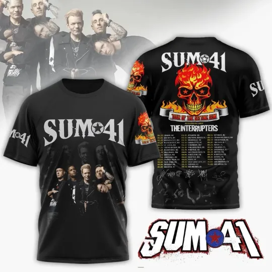 Discover Sum 41 Band Tour 3D T-Shirt Unisex