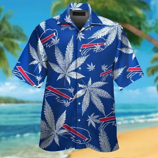 Discover Buffalo Bills Short Sleeve Button Up Tropical Hawaiian Shirt