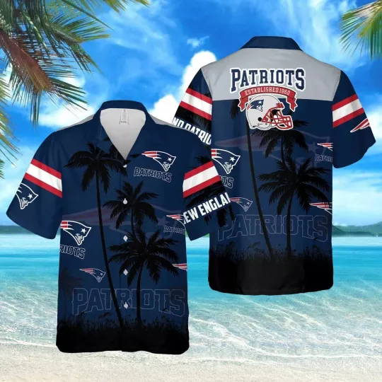 Discover New England Football Team Patriotss Hawaiian Shirt Button Down Unisex Adults