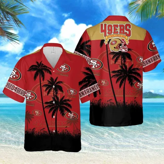 Discover SF Football Team SF 49erss Hawaiian Shirt Button Down Unisex Adults