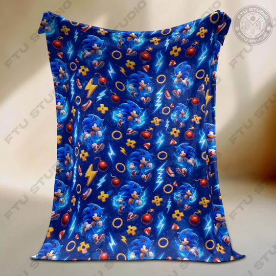 Discover Hedgehog Fleece Blanket, Anime Blanket