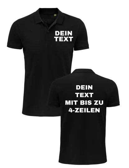 Discover Mens Polo Shirt Printing With Custom Text Print Personalised Gift Men