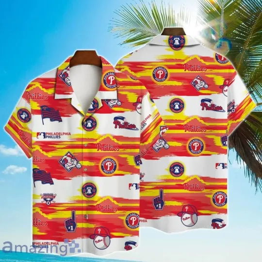 Discover Philadelphia Baseball Team Philliess Hawaiian Button Down Shirt Unisex Adults