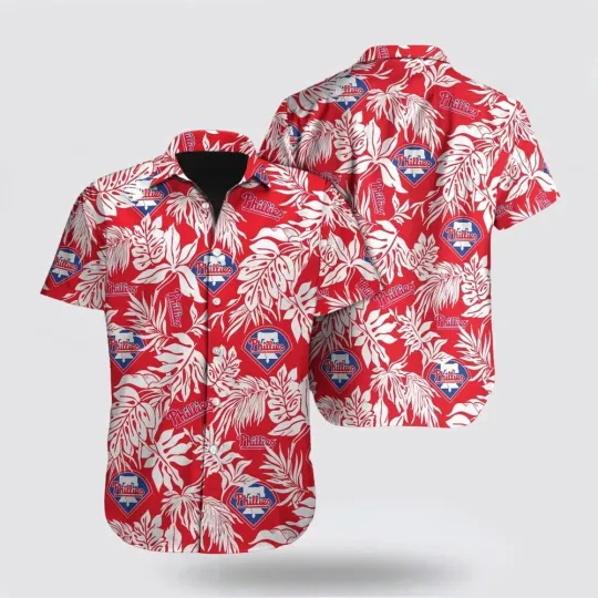 Discover Philadelphia Baseball Team Philliess Hawaiian Button Down Shirt Unisex Adults