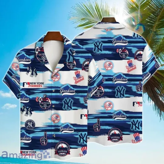 Discover New York Baseball Team Yankeess Hawaiian Button Down Shirt Unisex Adults S-5XL