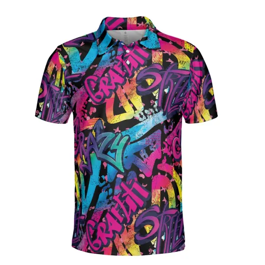 Discover Gradient Graffiti Polo Shirt