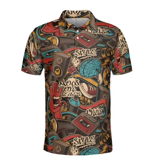 Discover Graffiti Life Polo Shirt for Men
