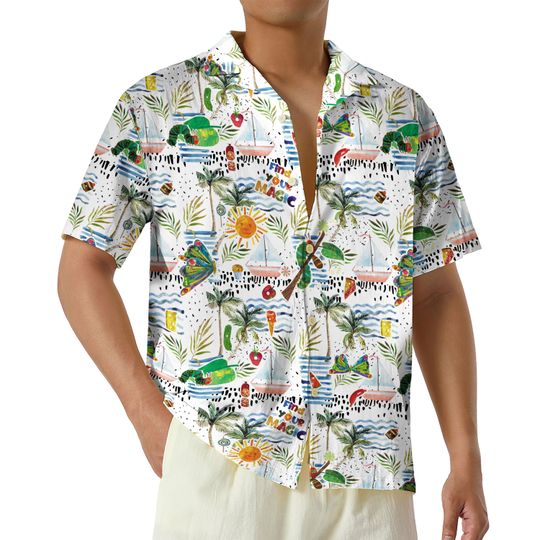 Discover Hungry Caterpillar Hawaiian Shirt, Find Your Magic Button Up Shirt, Aloha Teacher Shirt, Book Lover Gift