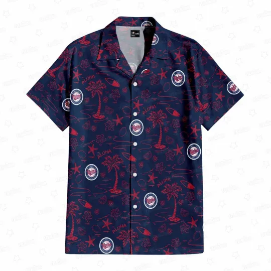 Discover Minnesota Baseball Team Twinss Hawaiian Button Down Shirt Unisex Adults S-5XL