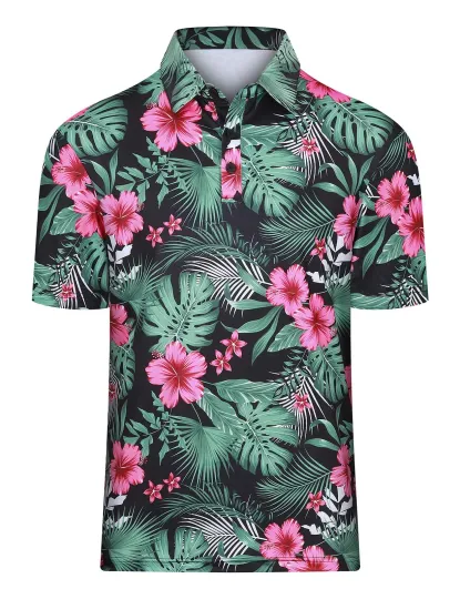 Discover Men's Short Sleeve Golf Polo Shirt Dry Fit Performance