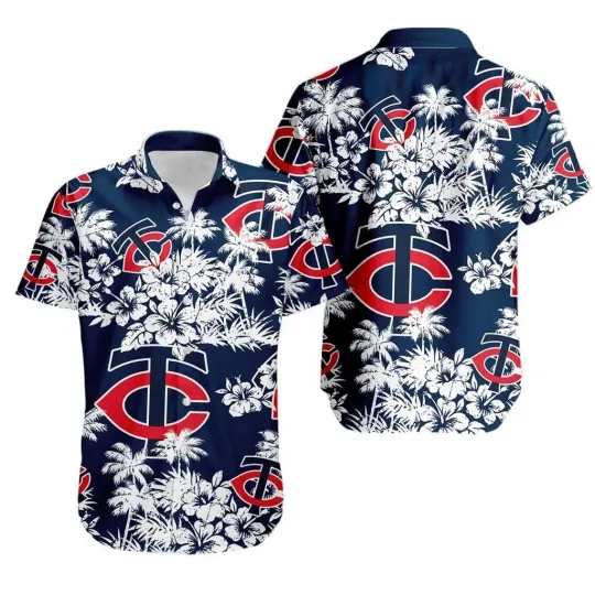 Discover Minnesota Baseball Team Twinss Hawaiian Button Down Shirt Unisex Adults S-5XL