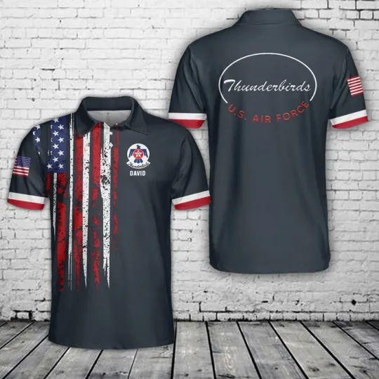 Custom US Air Force Thunderbirds Polo Shirt