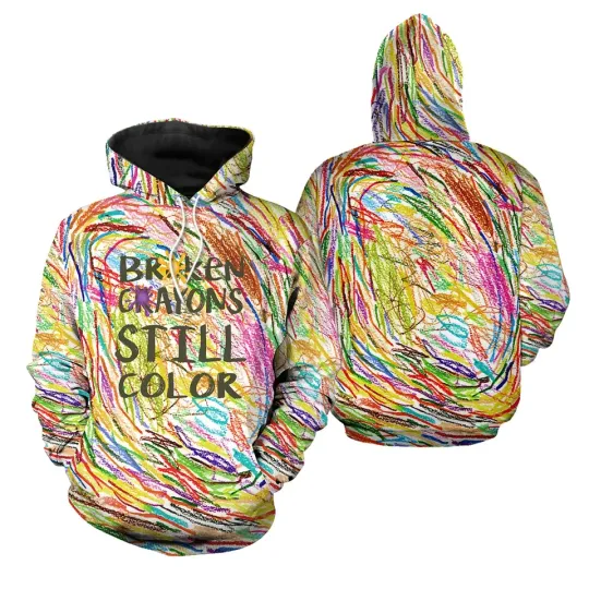 Discover Broken Crayons Still 3D Hoodie