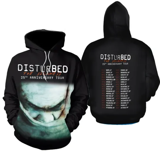 Discover Disturbed 2025 Tour 3D Hoodie