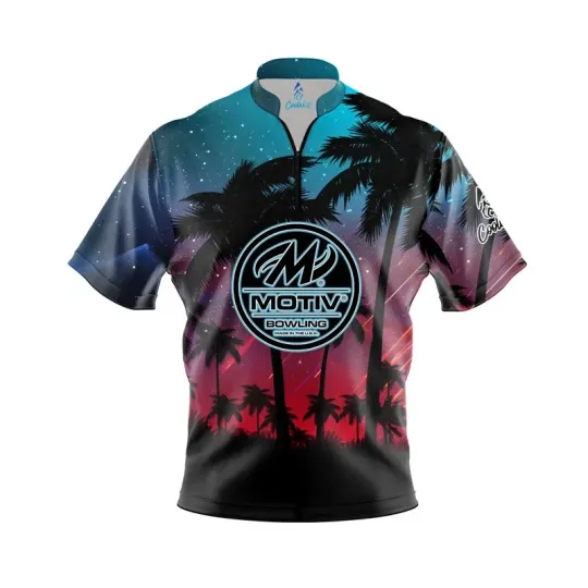 Discover Custom Name Motiv Tropical Lights Bowling Jersey Shirts - USA Size