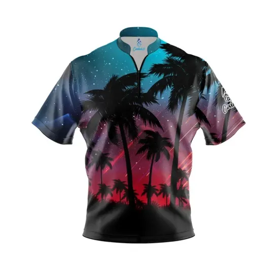 Discover Custom Name Plain Tropical Lights Bowling Jersey Shirts - USA Size
