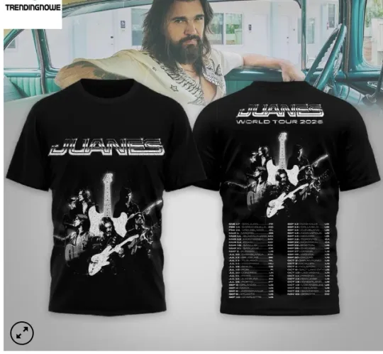 Discover Juanes World Tour 2026 Concert Shirt