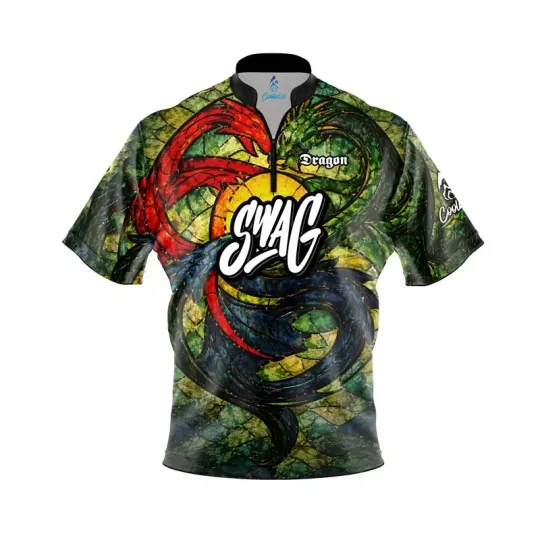 Discover Custom Name SWAG Dragon Stained Bowling Jersey Shirt Gifts - USA Size