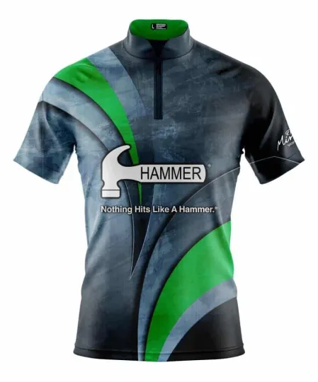 Discover CUSTOM NAME Hammer Grunge Bowling Jersey Long & Short Sleeve Shirts