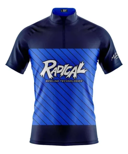 Discover CUSTOM NAME Radical Azure Bowling Jersey Long & Short Sleeve Shirts