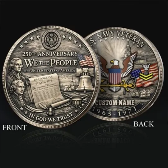 Discover U.S. Navy Military 250Th Anniversary Coin