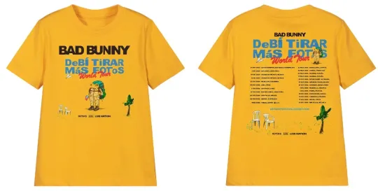 Discover NEW!!! Bad Bunny 'DeBÍ TiRAR MáS FOToS' World Tour 2025-2026 T Shirt BB480