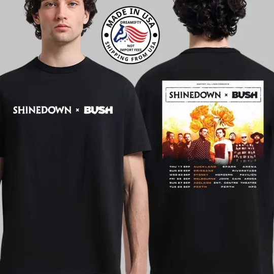 Discover shine down X Bush Dance Kid Dance Act II Tour Australia 2026 Unisex T-Shirt