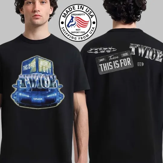 Discover Twice This Is For World Tour 2026 Blue Car Fan Gifts T-Shirt