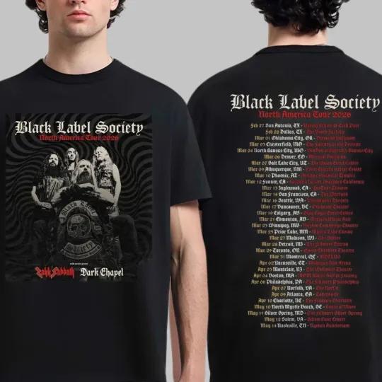 Discover Black Label Society Announce 2026 North American Tour T-Shirt