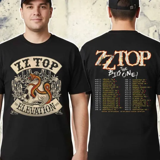 Discover ZZ Top The Big One Tour 2026 T-Shirt Cotton Unisex SPH89