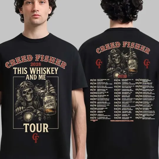 Discover Creed Fisher 2026 This Whiskey and Me Tour Inspired UnisexT-shirt