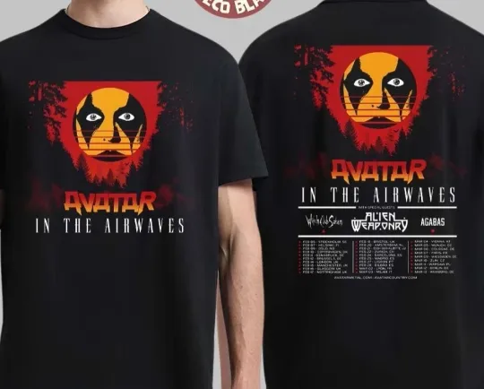 Discover Avatar In The Airwaves Europe And UK Tour 2026 Schedule T-Shirt