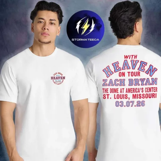 Discover Zach Bryan With Heaven On Tour 2026 Exclusive Event Tee St Louis Unisex T-Shirt