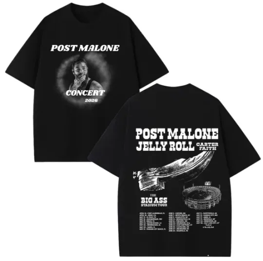 Discover Post Malo!Ne The Big Ass Stadium Tour 2026 T-Shirt Gift For Fans