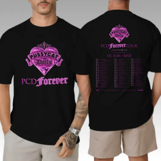 Discover The Pussycat Dolls PCD Forever Tour 2026 Dates 2Sided T-Shirt