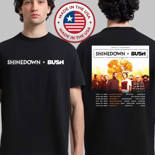 Discover shine down X Bush Dance Kid Dance Act II Tour Australia 2026 T-Shirt