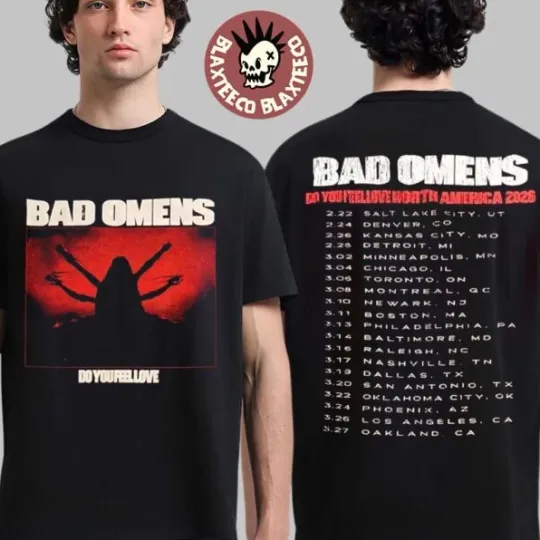 Discover Bad Omens1 Do You Feel Love North America Tour 2026 Unisex T-Shirt