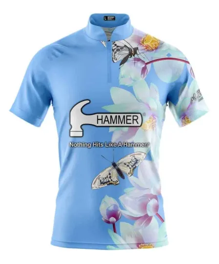 CUSTOM NAME Hammer Blossom Bowling Jersey Long & Short Sleeve Shirts