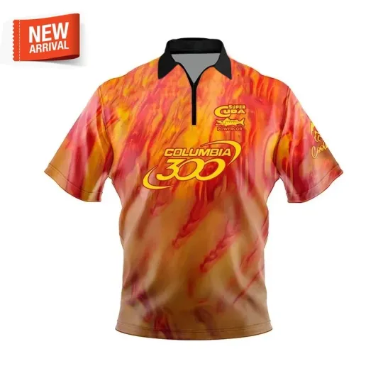 Discover Custom Name Columbia 300 Super Cuda PowerCOR Pearl Bowling Polo Jersey