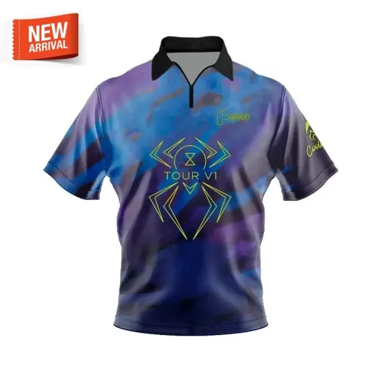 Custom Name Hammer Black Widow Tour V1 Bowling Jersey Zip Polo Shirts S-5XL