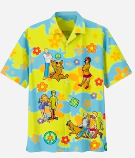 Discover Unisex Scooby Doo Hawaiian Shirt for Beach Outfits and 90s Throwback