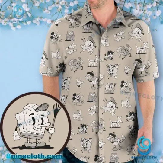 Discover Creepy Cartoon Friends Hawaiian Shirt