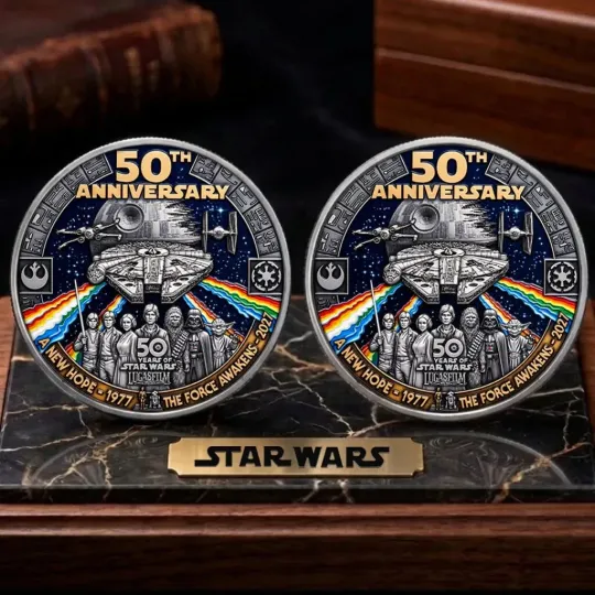 Discover Star Wars 50th Anniversary Commemorative Coin